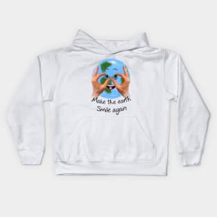 Make the earth smile again Kids Hoodie